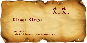Klepp Kinga névjegykártya
